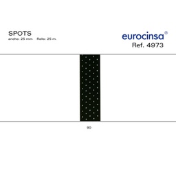 [010600] ROLLO CINTA SATINA SPOTS A-25mm. C-90 25m.