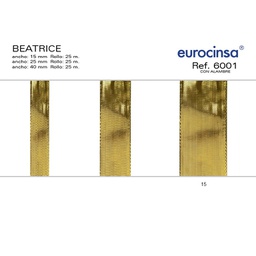 [010745] ROLLO CINTA BEATRICE A-40mm. C-15 25m. CON ALAMBRE