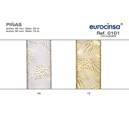 [050601] ROLLO CINTA PIÑAS A-60mm. C-01 15m. CON ALAMBRE