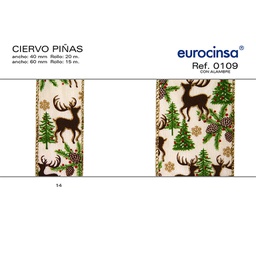 [051914] ROLLO CINTA CIERVO-PIÑAS A-60mm. C-14 15m. CON ALAMBRE