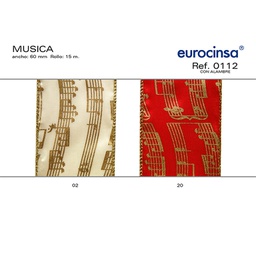 [052302] ROLLO CINTA MUSICA A-60mm. C-02 15m. CON ALAMBRE