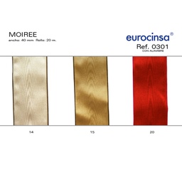 [063924] ROLLO CINTA MOIREE A-40mm. C-24 20m. CON ALAMBRE