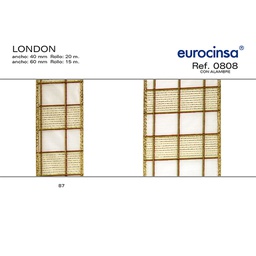 [071787] ROLLO CINTA LONDON A-60mm. C-87 15m. CON ALAMBRE