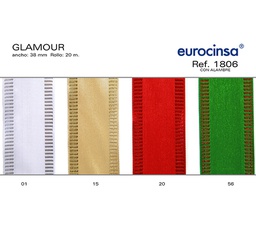 [072820] ROLLO CINTA GLAMOUR A-38mm. C-20 20m. CON ALAMBRE