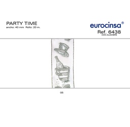 [074605] ROLLO CINTA PARTY TIME A-40mm. C-05 20m. CON ALAMBRE