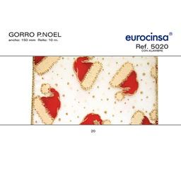 [074620] ROLLO CINTA GORRO PAPA NOEL A-150mm. C-20 10m. CON ALAMBRE