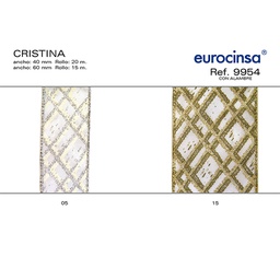 [078315] ROLLO CINTA CRISTINA A-40mm. C-15 20m. CON ALAMBRE