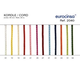 [082321] ROLLO CINTA KORDLE A-04mm. C-21 25m.