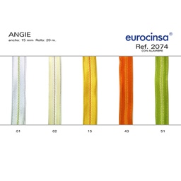 [082901] ROLLO CINTA ANGIE A-15mm. C-01 20m. CON ALAMBRE