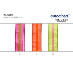 [084343] ROLLO CINTA KLARA A-25mm. C-43 20m. CON ALAMBRE