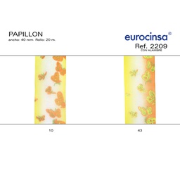 [084843] ROLLO CINTA PAPILLON A-40mm. C-43 20m. CON ALAMBRE