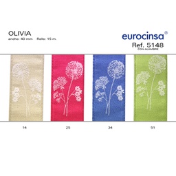 [113614] ROLLO CINTA OLIVIA A-40mm. C-14 15m. CON ALAMBRE