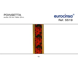 [136415] ROLLO CINTA POINSETTIA A-30mm. C-15 25m.