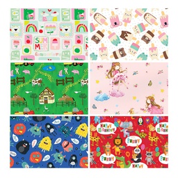 [480002] CAJA 60 ROLLITOS INFANTIL 70cm. x 2m. CON CARTONETTE