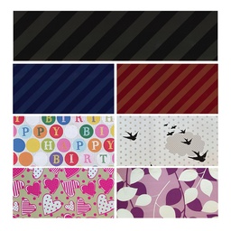 [482027] CAJA 55 ROLLITOS "METALIZADO/LACADO" 70cm. x 1,5m. 76gr. CON CARTONETTE