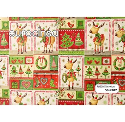 [53R307] PLIEGO PAPEL FANTASÍA NAVIDAD 70x100cm.