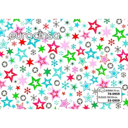 [53R959] PLIEGO PAPEL FANTASÍA NAVIDAD 70x100cm.