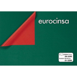 [59J293] BOBINA PAPEL KRAFT DOBLE CARA VERDE-ROJO 70cm. x 4,7-4,9Kg.