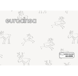 [620593] BOBINA POLIPROPILENO TRANSPARENTE IMPRESO NAVIDAD 35micras 80cm. x 50m.