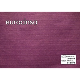 [795070] BOBINA PAPEL KRAFT OSCURO IMPRESIÓN MORADO 70cm. x 7,1-7,7kg.