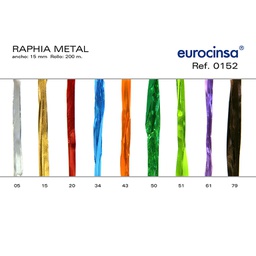 [801205] ROLLO CINTA POLYRAPHIA METALIZADA A-15mm. C-05 200m.