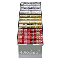 [894200] MUEBLE 3 BANDEJAS CINTA TEXTIL NAVIDAD A-15/25/40mm. 204 ROLLOS x 2/3/4m. C-99