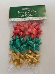 [KCL000] BLISTER 6 COCAS LISAS ORO/ROJO/VERDE  A-10mm.