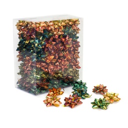 [L00020] BOTE 100 COCAS METALIZADAS DISEÑO "SAINT MORITZ" A-15mm. C-99