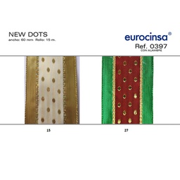 [L02427] ROLLO CINTA NEW DOTS A-60mm. C-27 15m.