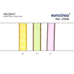 [L04561] ROLLO CINTA ACCENT A-25mm. C-61 25m.