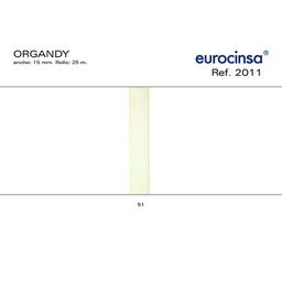 [L04951] ROLLO CINTA ORGANDY A-15mm. C-51 25m.