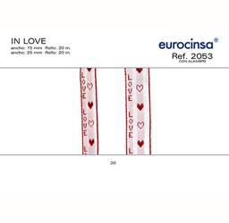 [082053] ROLLO CINTA IN LOVE A-15mm. C-20 20m. CON ALAMBRE