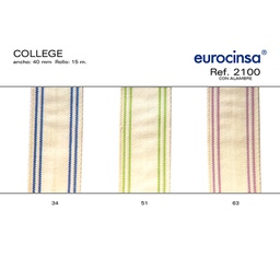 [L08851] ROLLO CINTA COLLEGE A-40mm. C-51 15m.