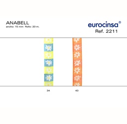 [L09143] ROLLO CINTA ANABELL A-15mm. C-43 20m.