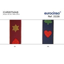 [L10339] ROLLO CINTA CHRISTMAS A-40mm. C-39 20m.