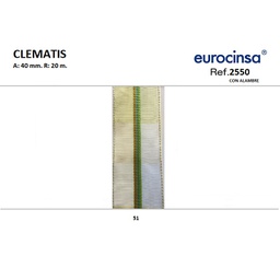 [L17651] ROLLO CINTA CLEMATIS A-40mm. C-51 20m.