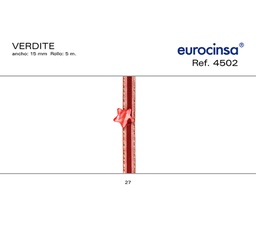 [L40427] ROLLO CINTA VERDITE A-15mm. C-27 5m.