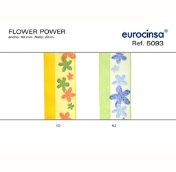 [L46210] ROLLO CINTA FLOWER POWER A-40mm. C-10 20m.