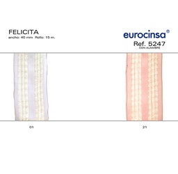 [L50743] ROLLO CINTA FELICITA A-40mm. C-43 15m.