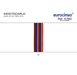 [L54235] ROLLO CINTA MONTECARLO A-25mm. C-35 20m.