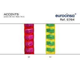 [L54820] ROLLO CINTA ACCENT A-25mm. C-20 15m.