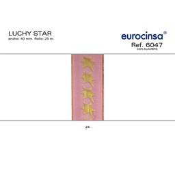 [L56224] ROLLO CINTA LUCHY STAR A-40mm. C-24 25m.