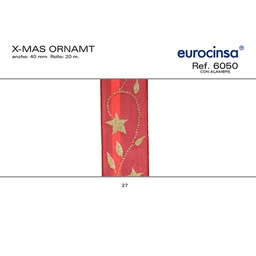 [L56627] ROLLO CINTA X-MAS ORNAMENT A-40mm. C-27 20m.