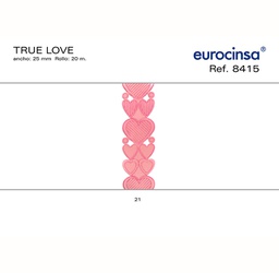 [L66821] ROLLO CINTA TRUE LOVE A-25mm C-21 20m.
