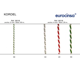 [L70220] ROLLO CINTA KORDEL A-04mm C-20 25m.