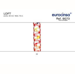 [13L007] ROLLO CINTA LOFT A-20mm. C-20 15m. CON ALAMBRE