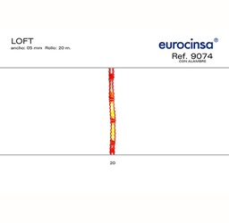 [13L008] ROLLO CINTA LOFT A-05mm. C-20 20m. CON ALAMBRE