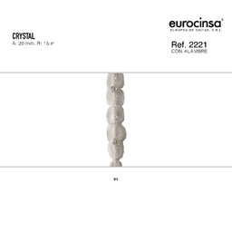 [N13001] ROLLO CINTA CRYSTAL A-20mm. C-01 15m.