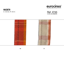 [N24643] ROLLO CINTA MACBETH A-40mm. C-43 20m.