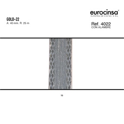 [13L053] ROLLO CINTA GOLD-22  A-40mm. C-15 25m. CON ALAMBRE